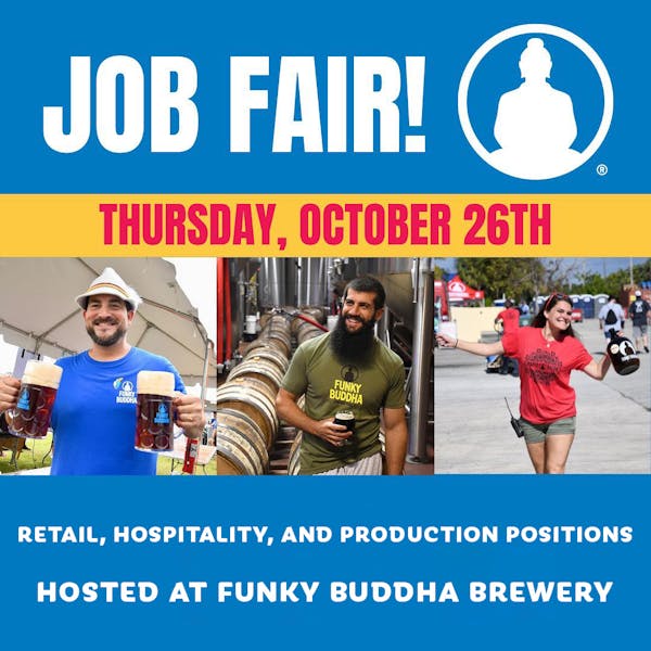 Funky Buddha Job Fair on October 26th