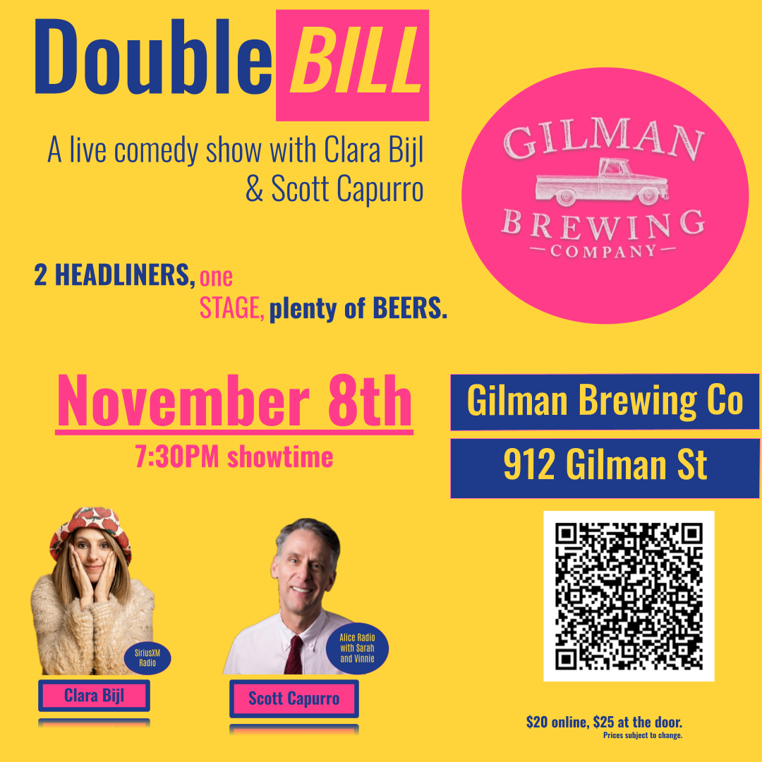 Double Bill, a night of comedy with Clara Bijl and Scott Capurro