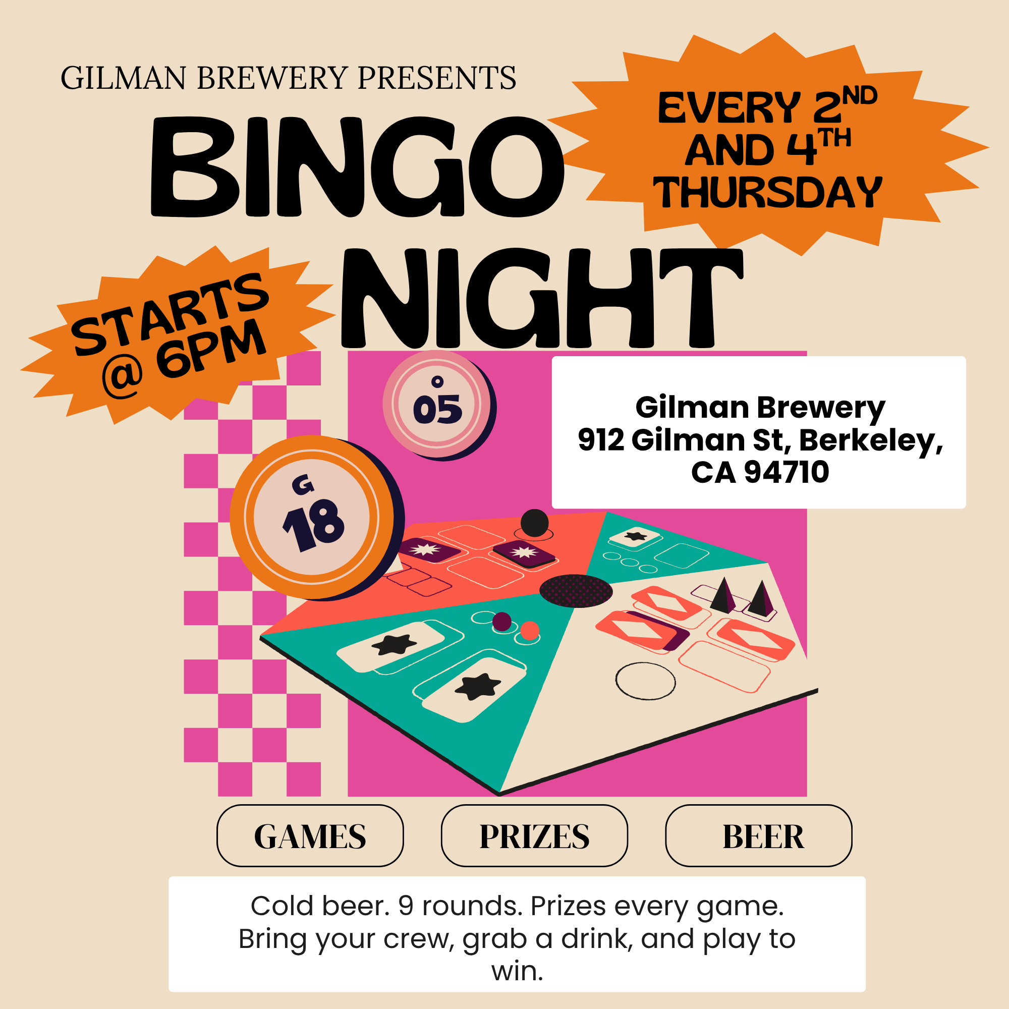 Bingo Night – 9 Rounds of Fun & Prizes!