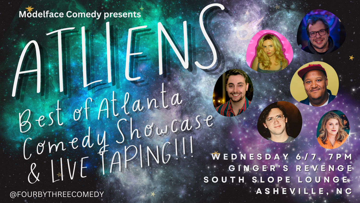 Modelface Comedy: ATLiens, best of Atlanta Comedy and Live Taping at Ginger’s Revenge South Slope Lounge