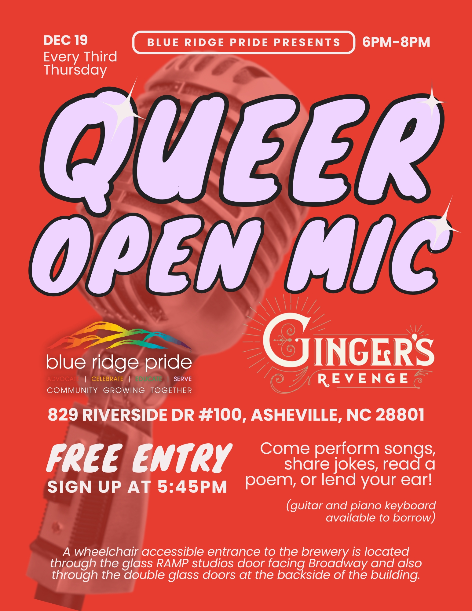 CANCELED | Blue Ridge Pride Open Mic