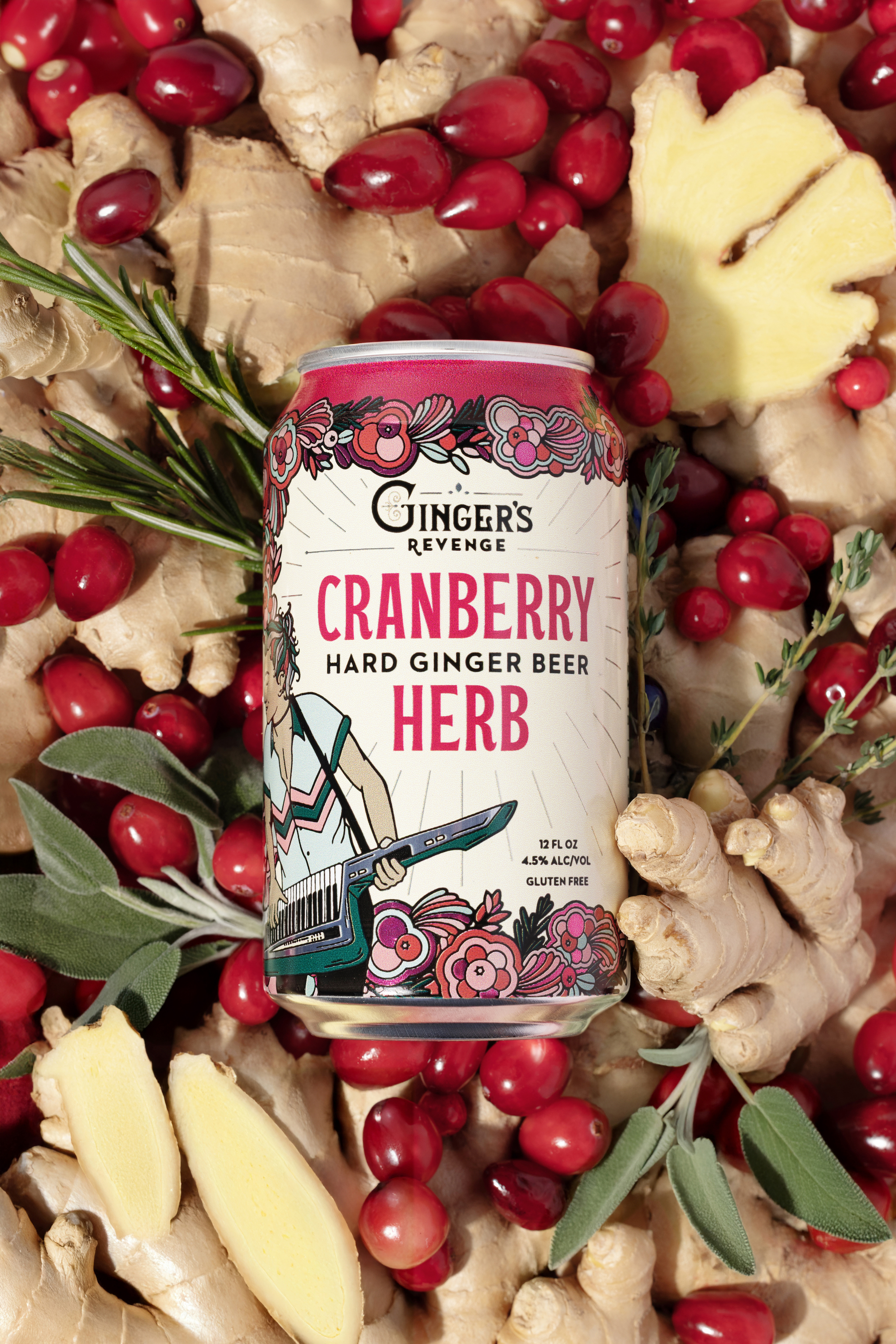 Label for Ginger’s Revenge Cranberry Herb