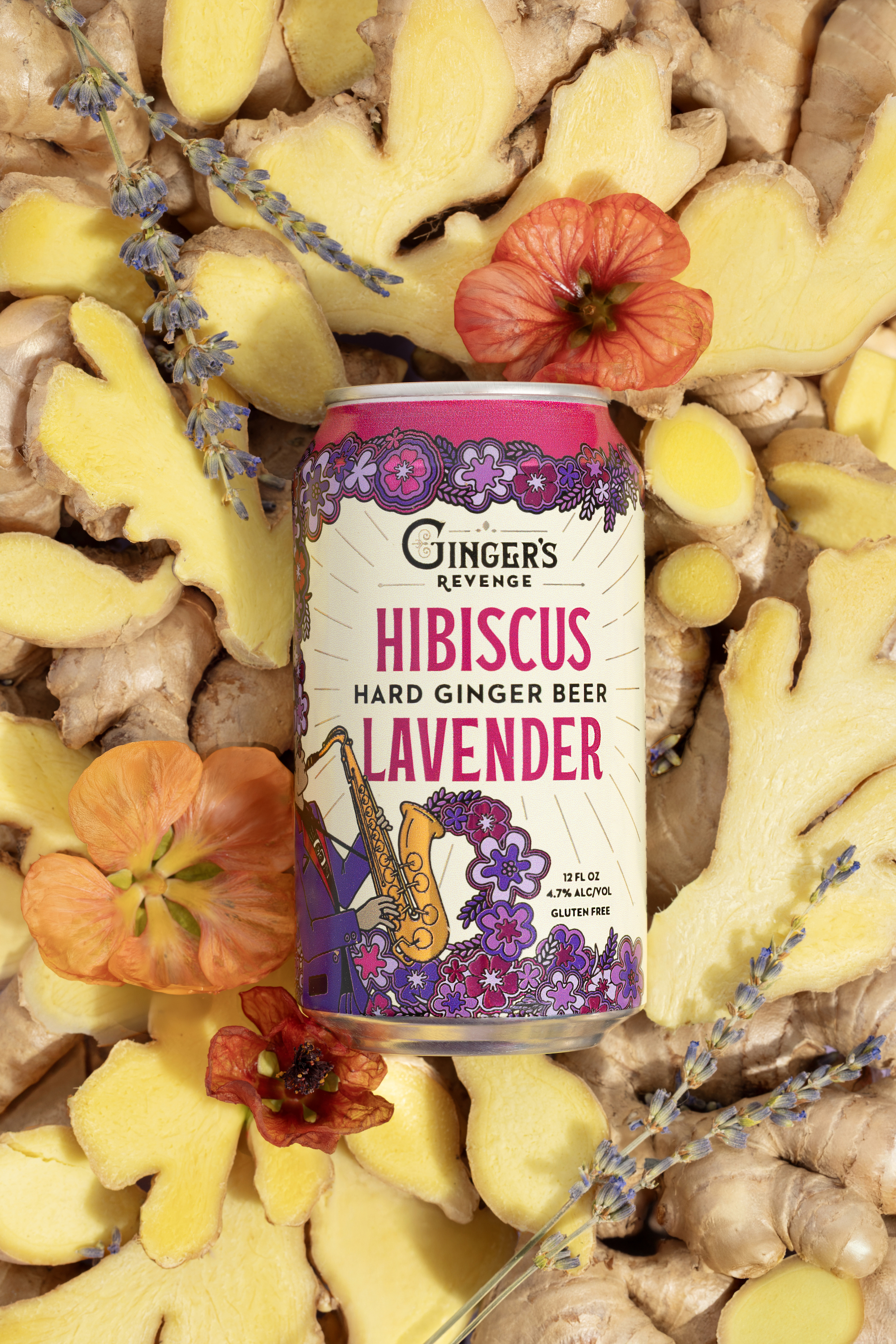 Label for Ginger’s Revenge Hibiscus Lavender