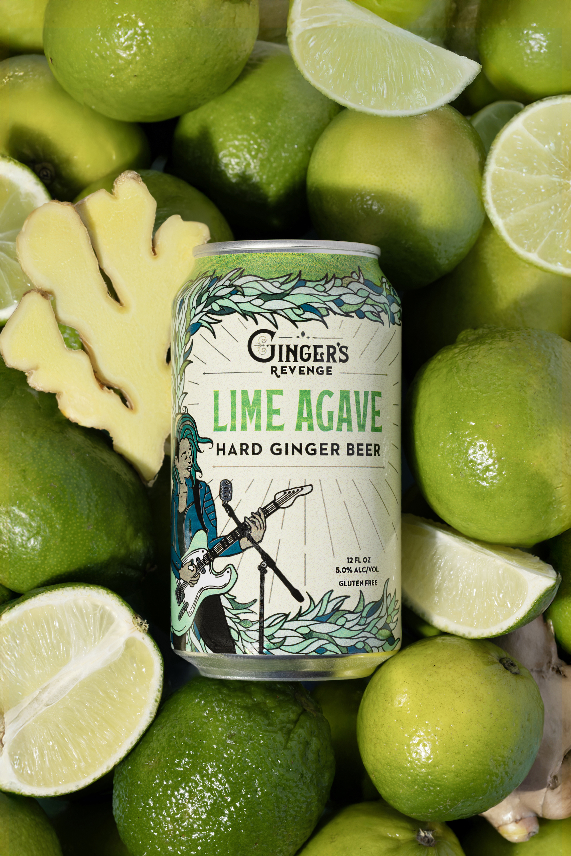 Label for Ginger’s Revenge Lime Agave