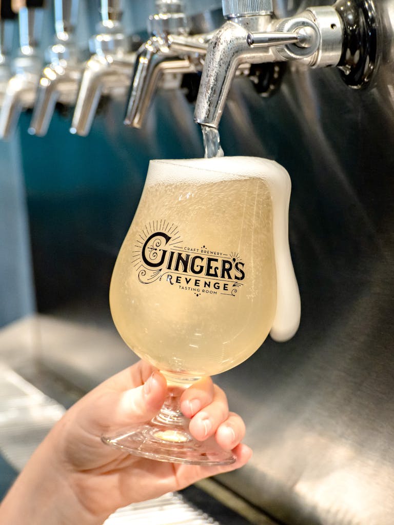 ginger beer in gingers revenge glass