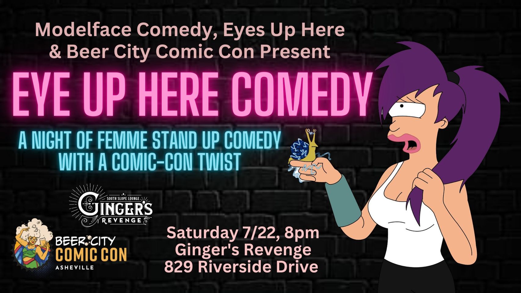 Modelface Comedy & Beer City Comic-con : Eyes Up Here Comedy