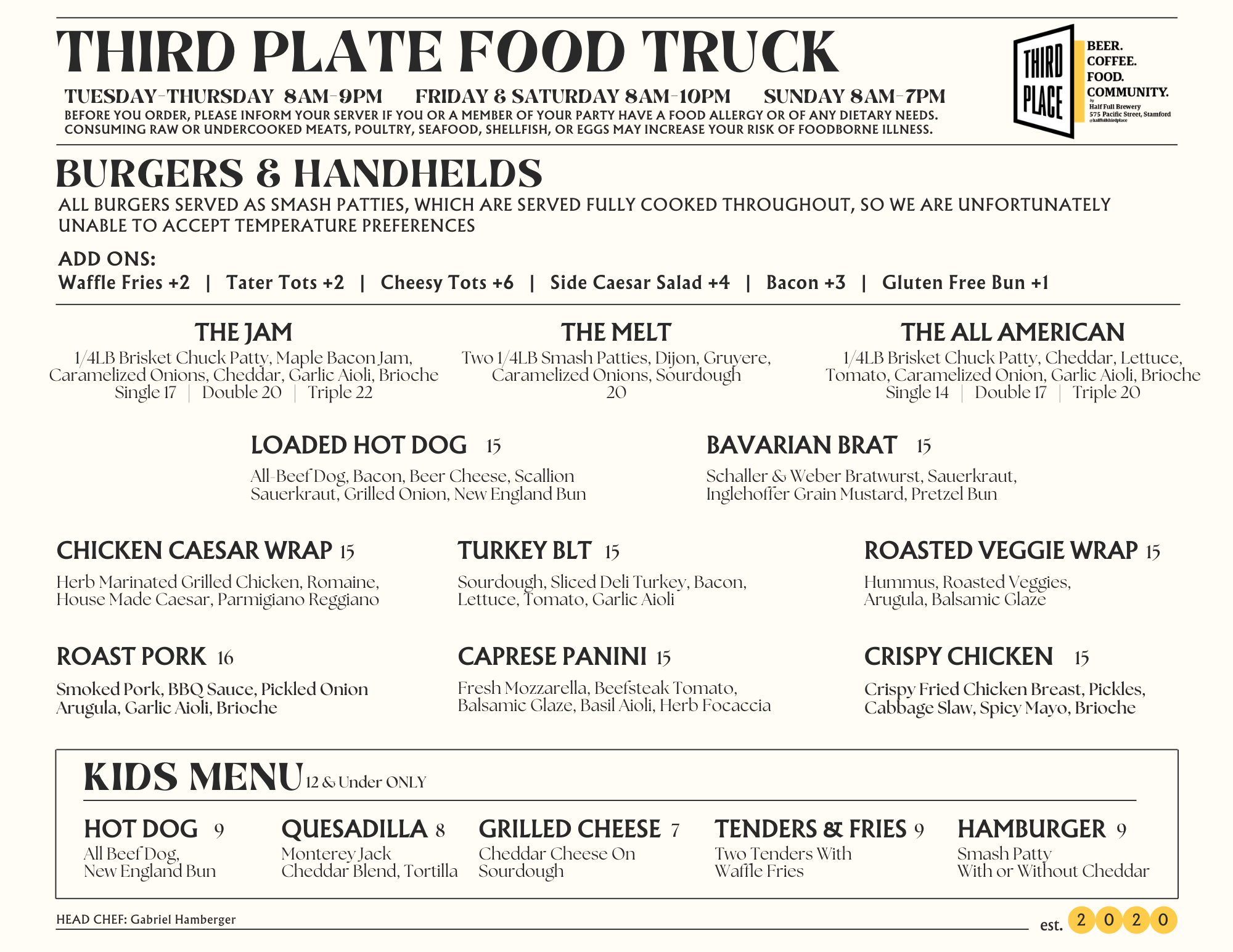 THIRD PLATE BURGERS & HANDHELDS