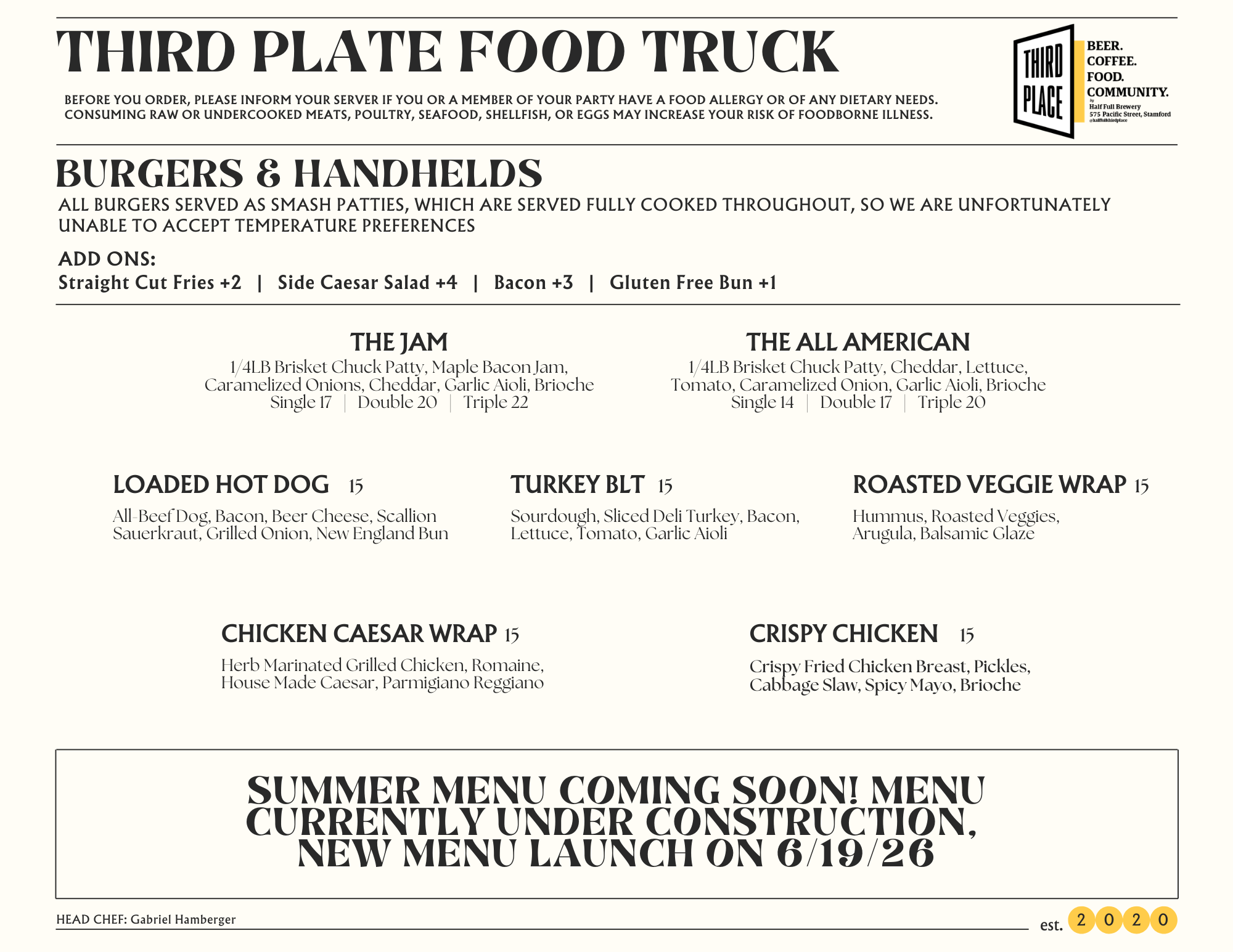 THIRD PLATE BURGERS & HANDHELDS