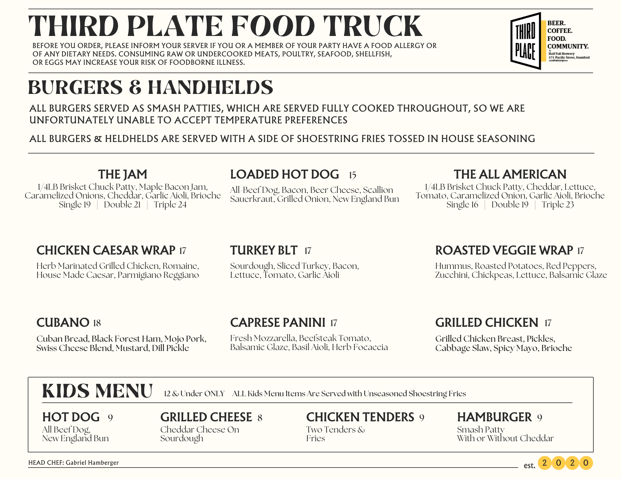 THIRD PLATE BURGERS & HANDHELDS