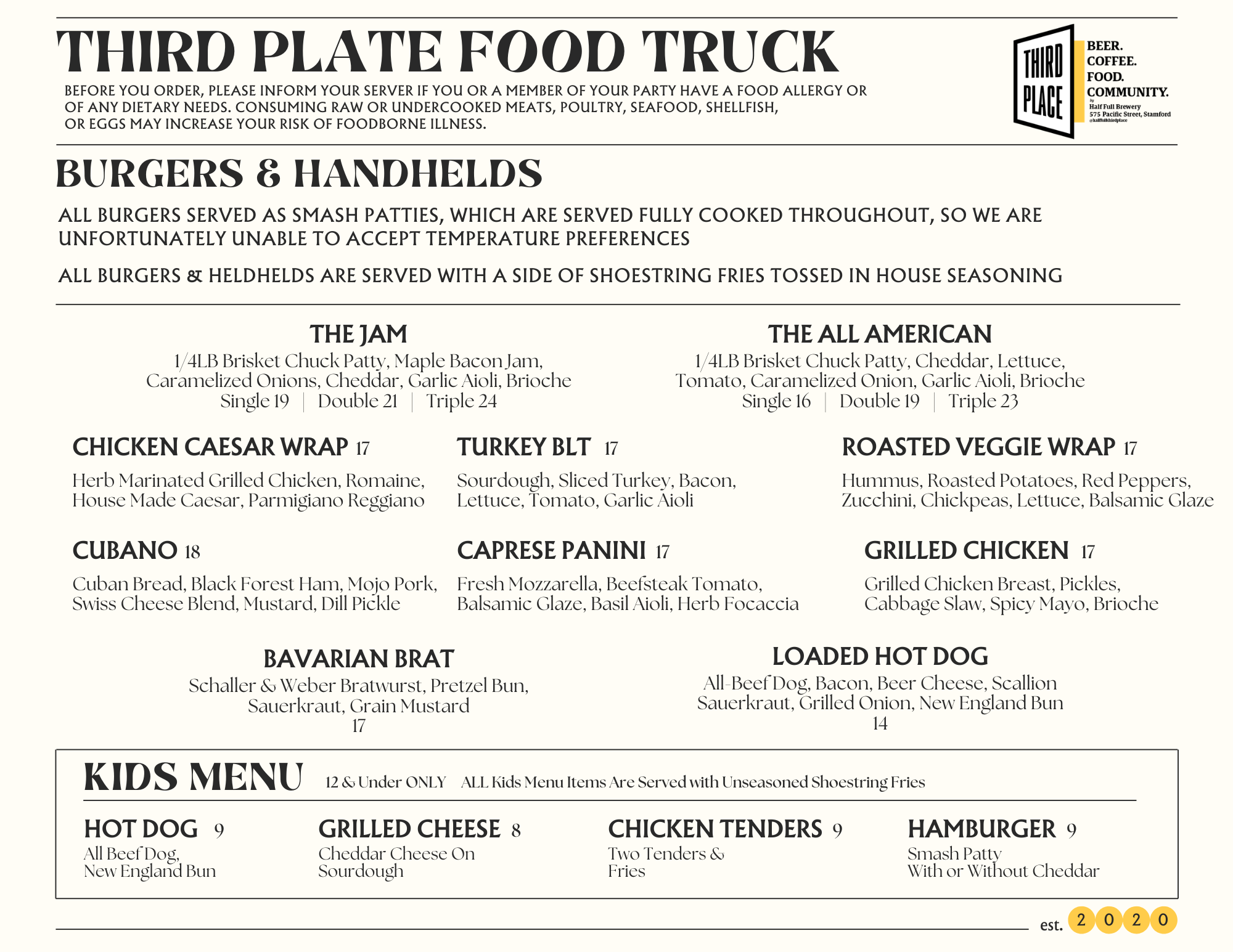 THIRD PLATE BURGERS & HANDHELDS