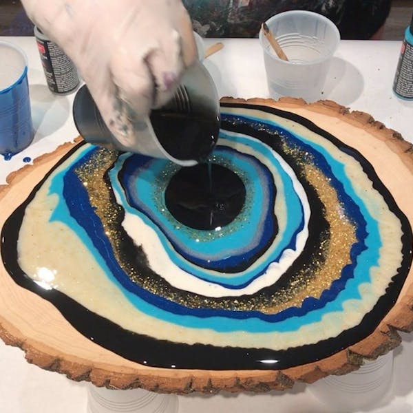 resin geode craft night resin geode craft night