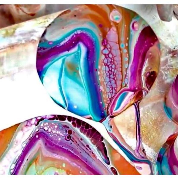 acrylic pour Acrylic pour workshop example