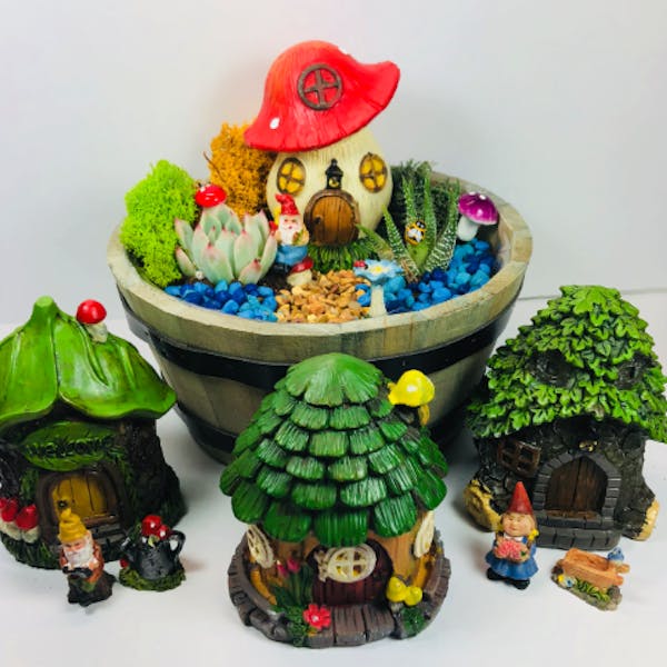 gnome home in a wine barrel