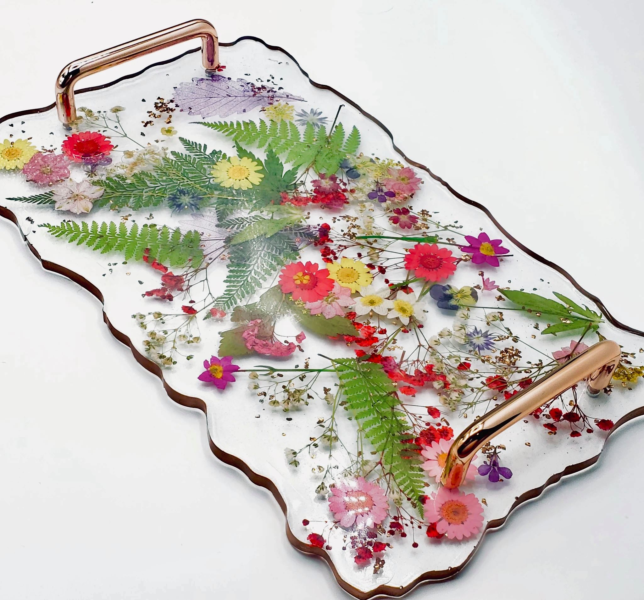 Floral Tray Floral Resin Painters Palette