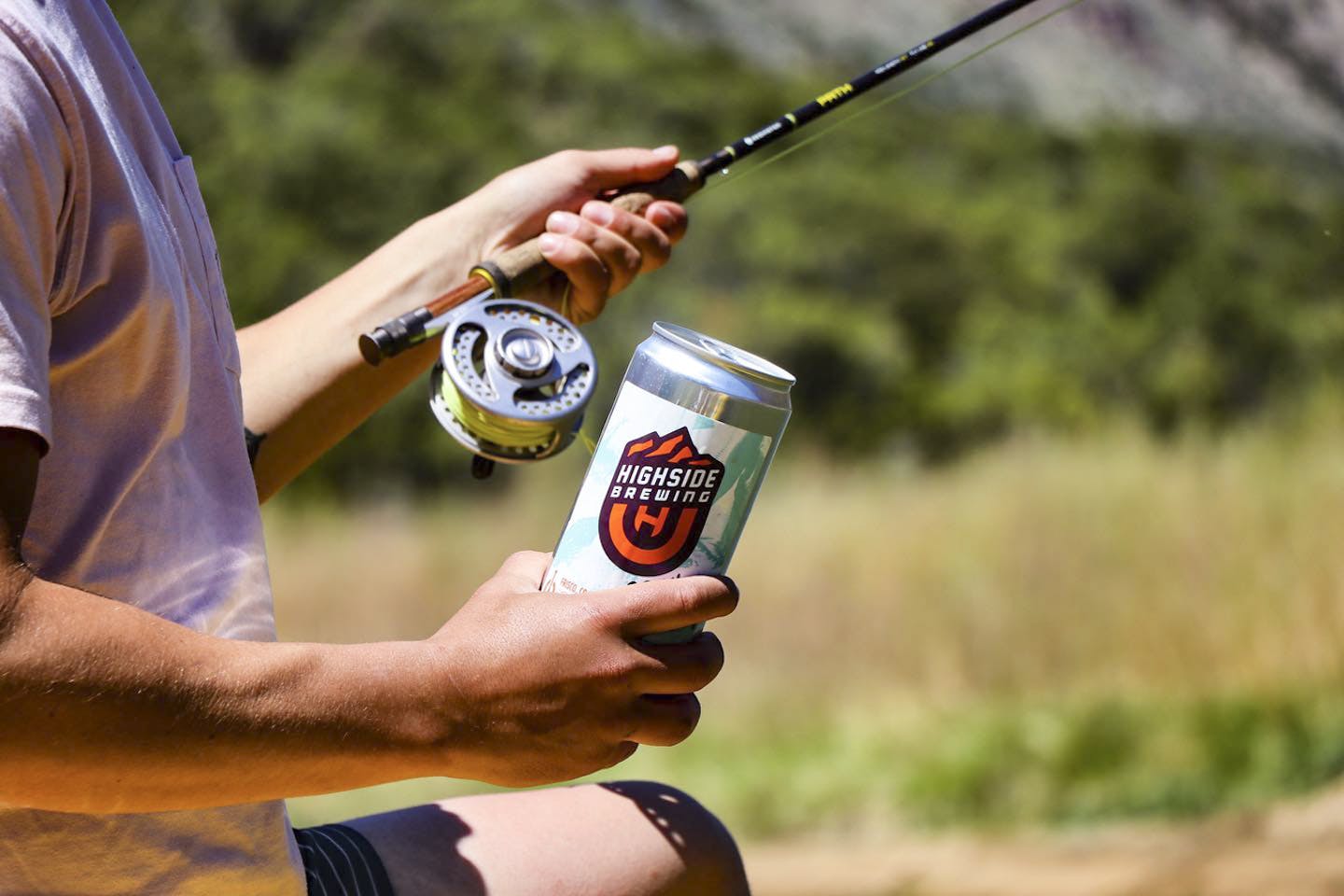 Fishing with a beer