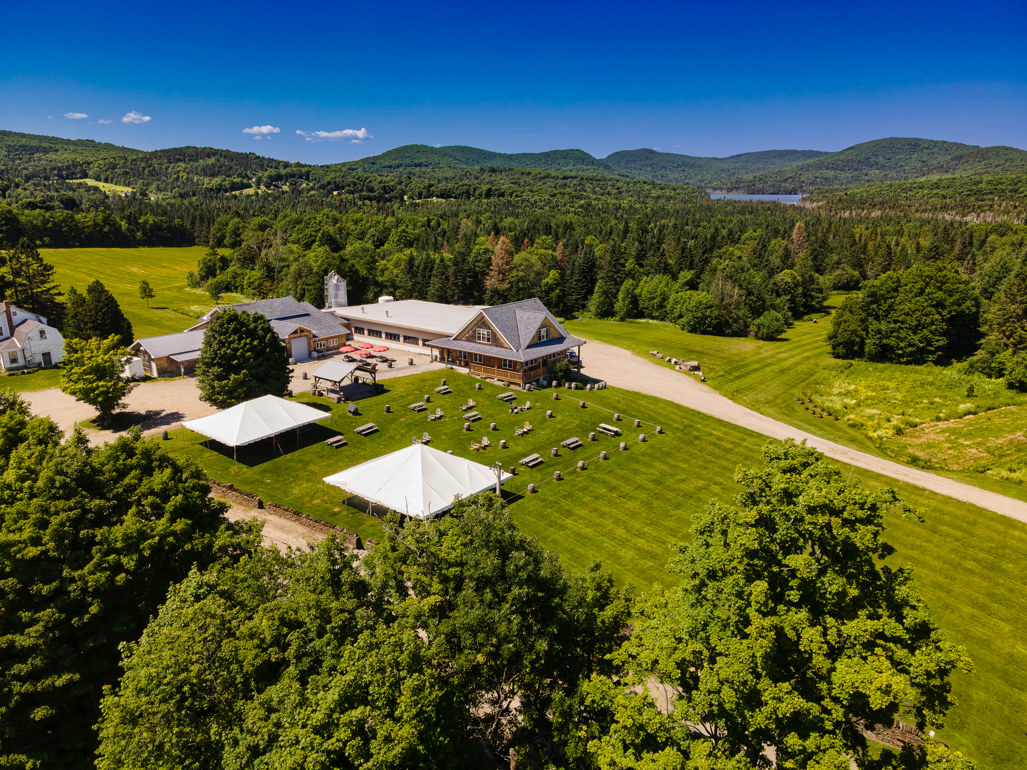Aerial photo of the brewery