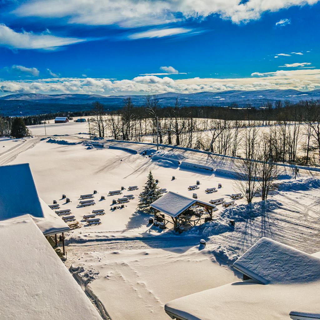 aerial winter scene