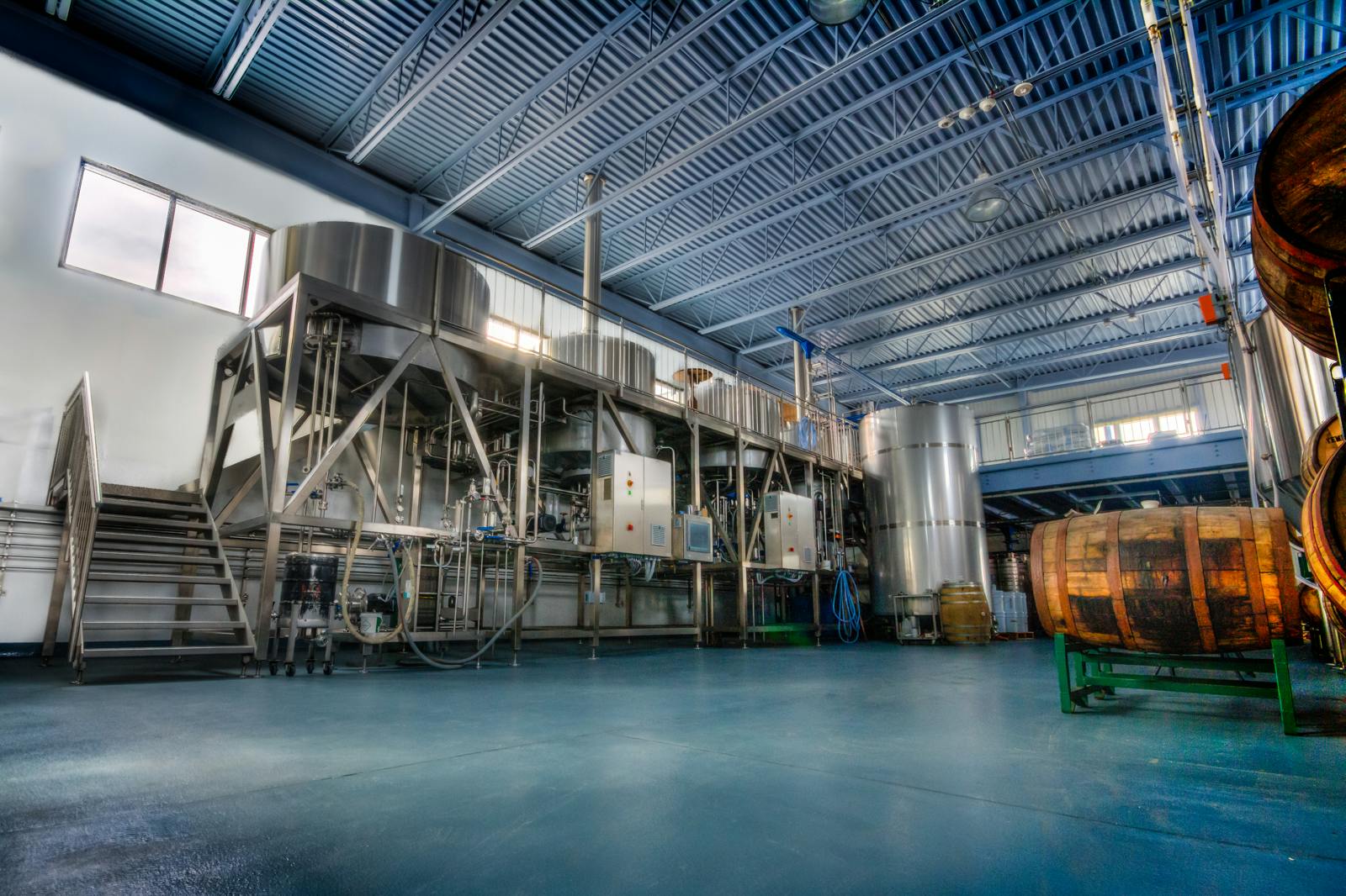 Inside the brewhouse