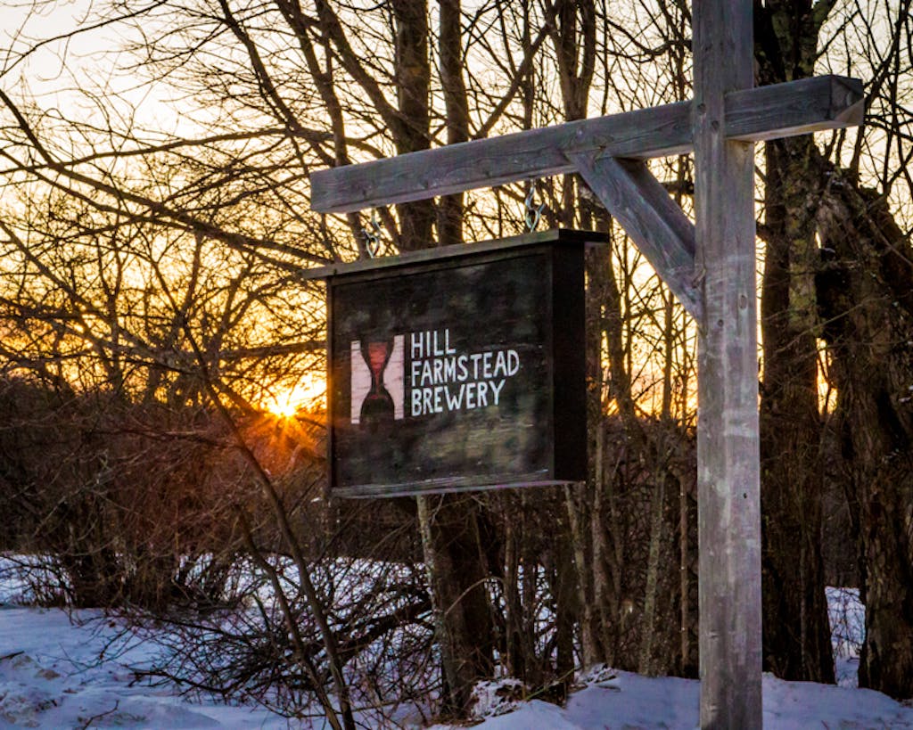 Credit: Hill Farmstead Brewery/ Bob M. Montgomery Images. Hill Farmstead Sign
