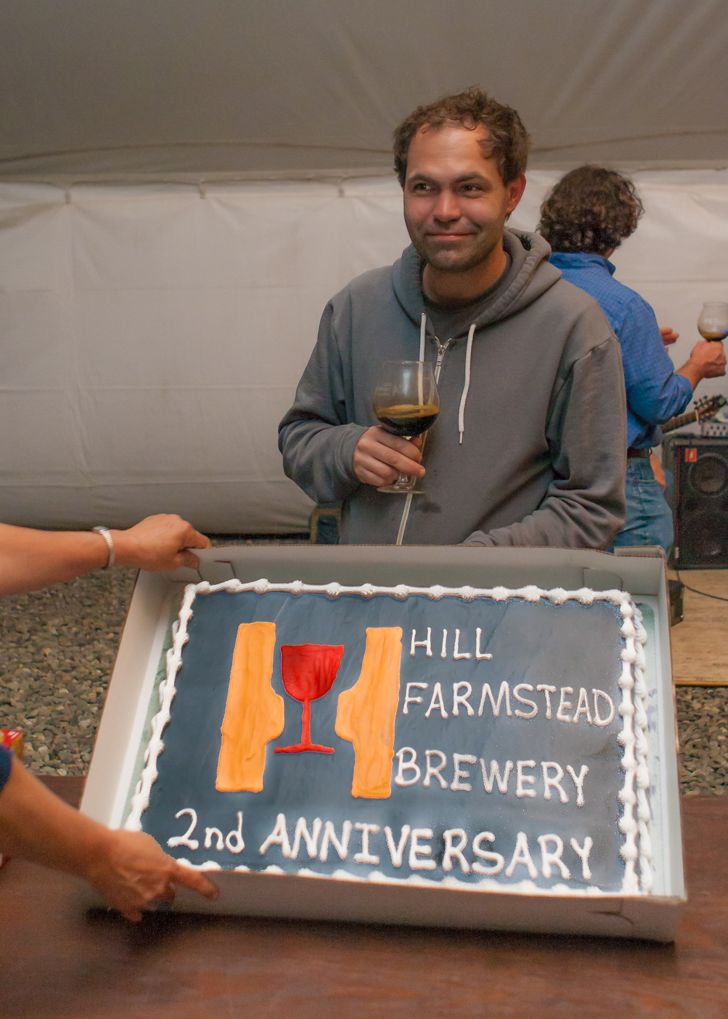 Shaun with 2nd Anniversary Cake