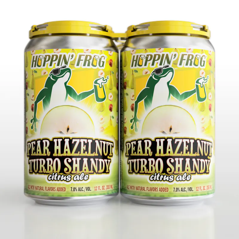 Pear Hazelnut Turbo Shandy Citrus Ale by Hoppin' Frog Brewing Co