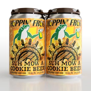 4-pack 12-ounce cans of suh mow cookie beer