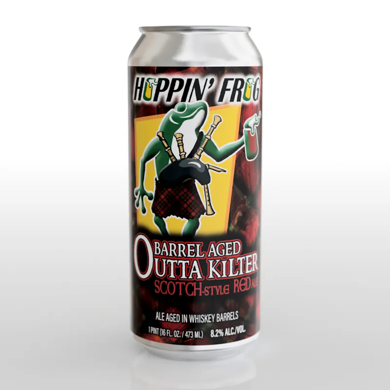 Barrel-Aged Outta Kilter Scotch-style Red Ale by Hoppin' Frog Brewing Co