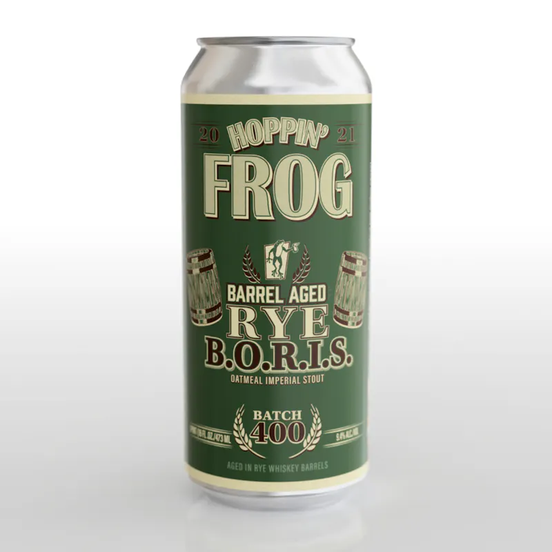 Rye Whiskey Barrel-Aged B.O.R.I.S. 400 by Hoppin' Frog Brewing Co