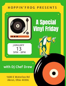 Vinyl Friday with Guest Dj Chef Drew flyer