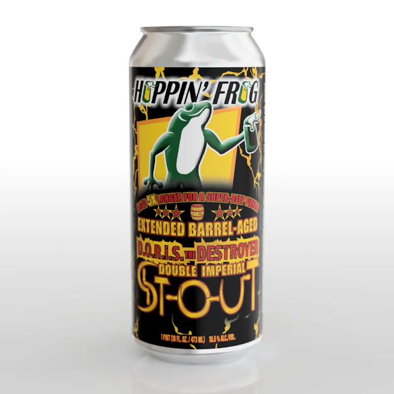 Extended Barrel-Aged D.O.R.I.S. The Destroyer Stout by Hoppin' Frog Brewing Co