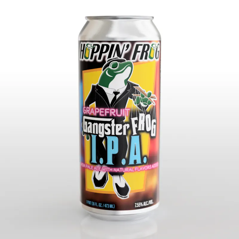 Grapefruit Gangster Frog IPA by Hoppin' Frog Brewing Co