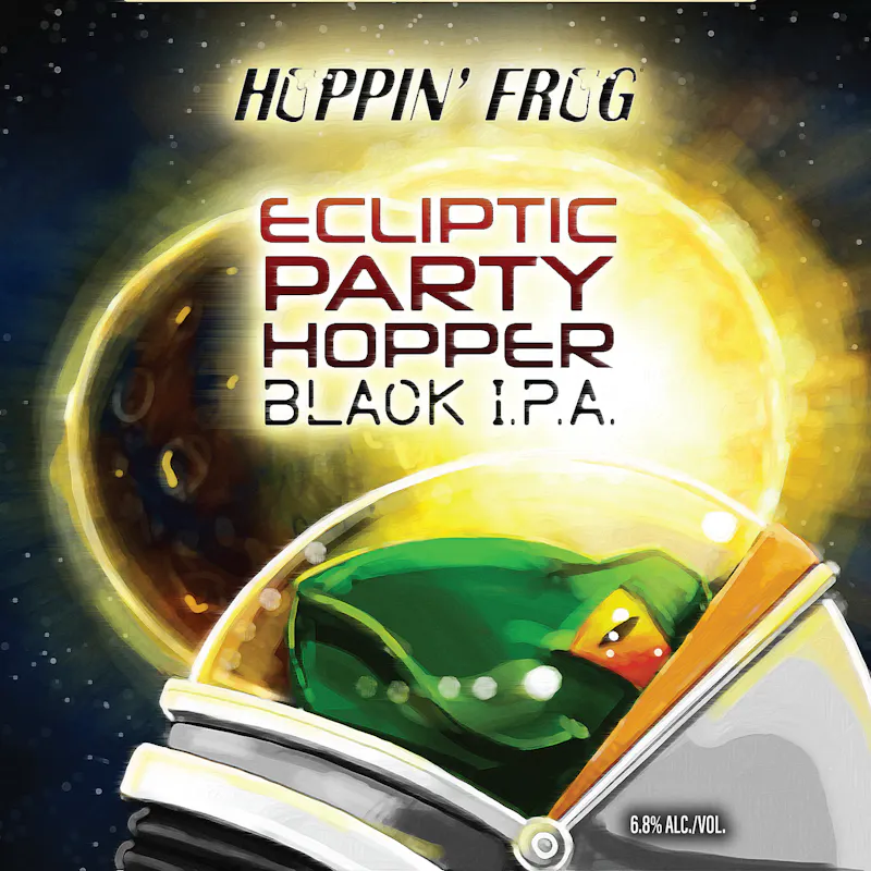 Ecliptic Party Hopper Black IPA by Hoppin' Frog Brewing Co