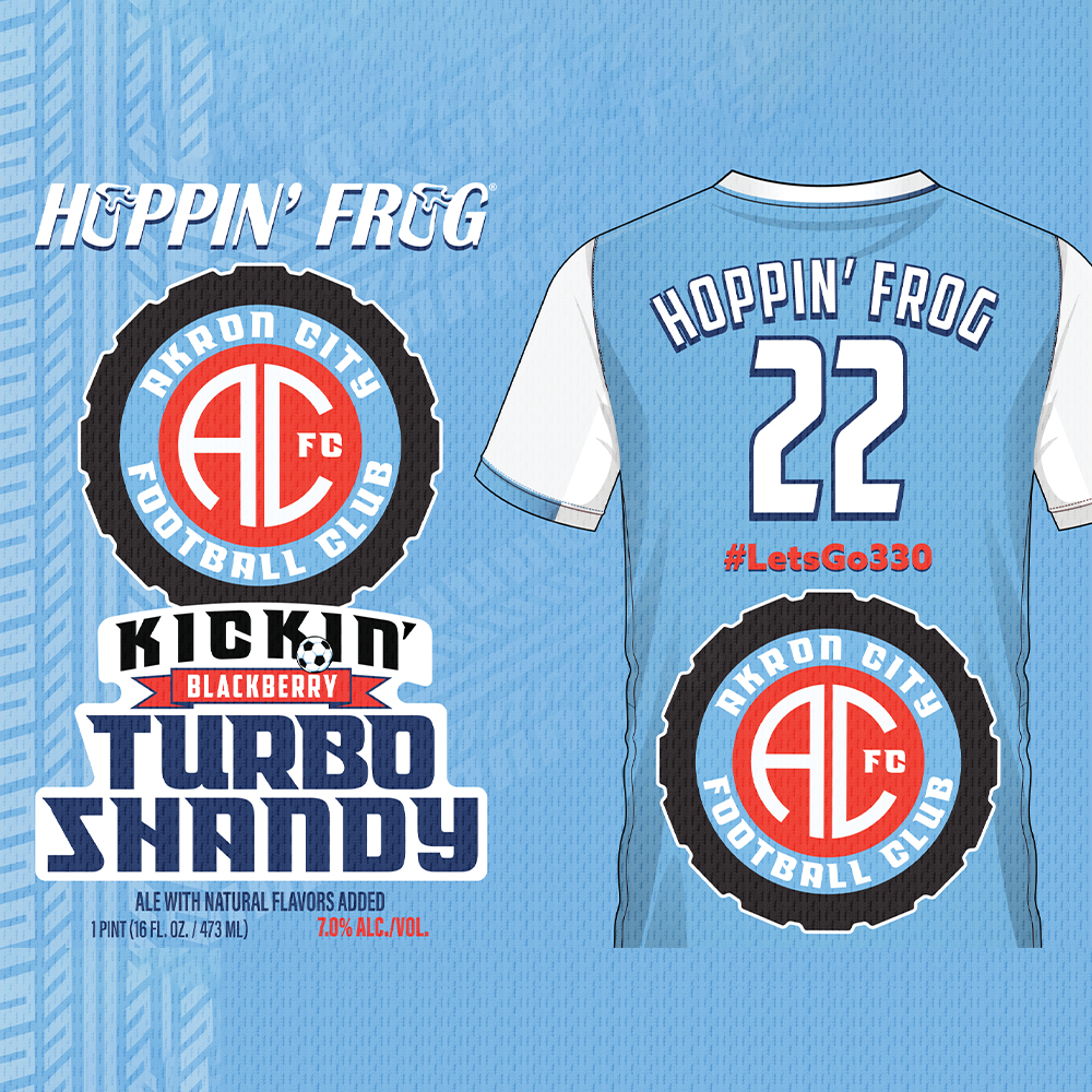 Kickin’ Blackberry Turbo Shandy Citrus Ale Returns &  new Akron City FC Pilsner!!