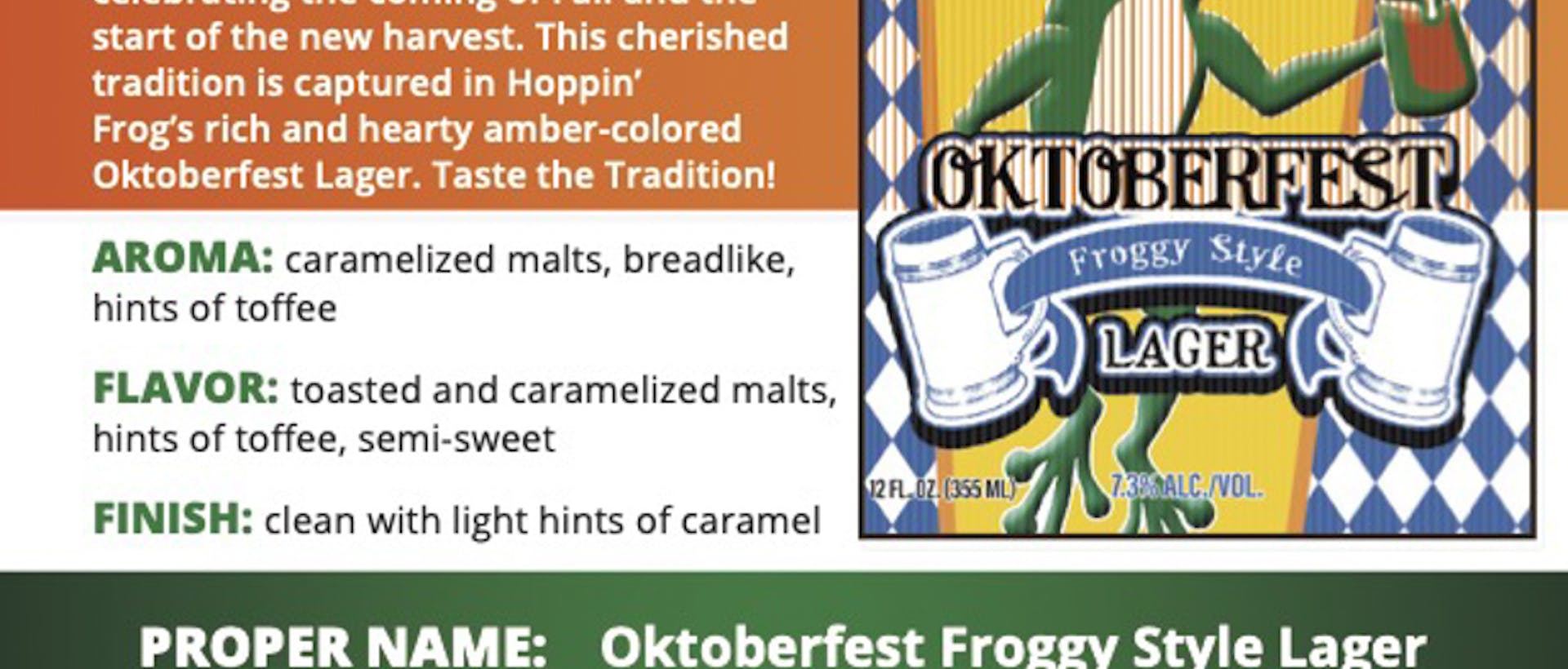 HF_Sell Sheet - Seasonal Series - Oktoberfest Froggy-Style Lager (updated 03-14-2022)