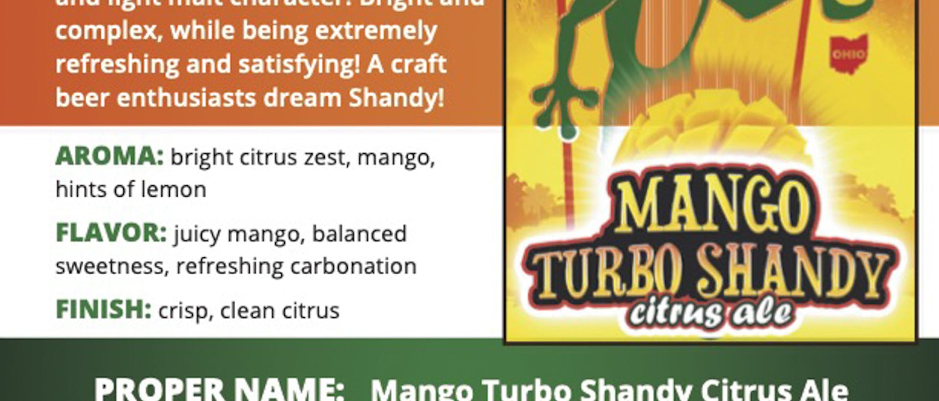 HF_Sell Sheet - Shandy Series - Mango Turbo Shandy Citrus Ale (updated 01-27-2022)