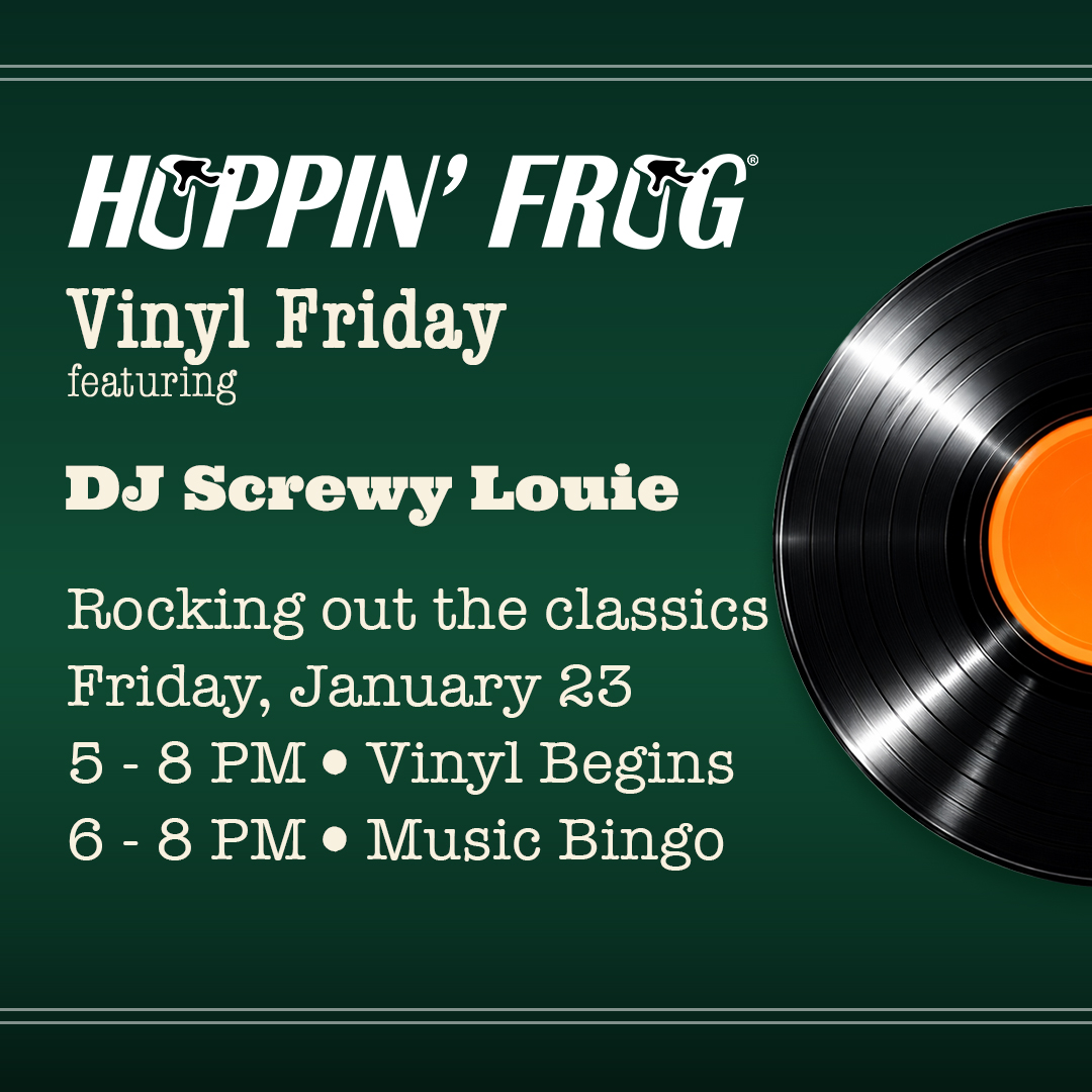 Vinyl Friday + Music Bingo: featuring DJ Screwy Louie!