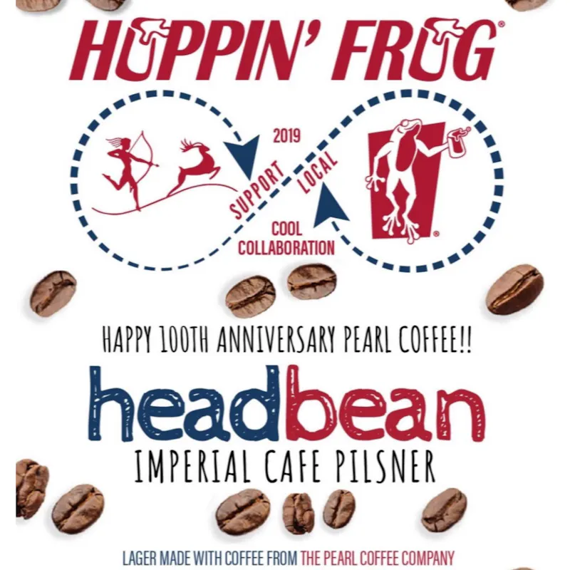 Head Bean Imperial Cafe Pilsner (2019) by Hoppin' Frog Brewing Co