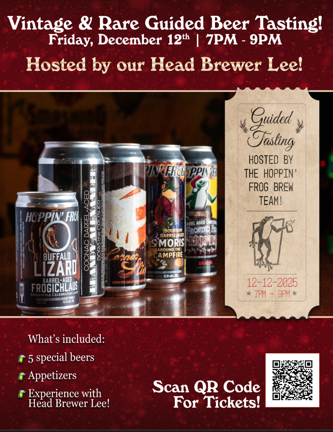 Brewer’s Guided Tasting Hosted by Head Brewer Lee!