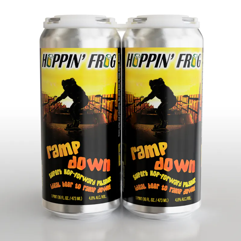 Ramp Down Superb Hop-Forward Pilsner by Hoppin' Frog Brewing Co