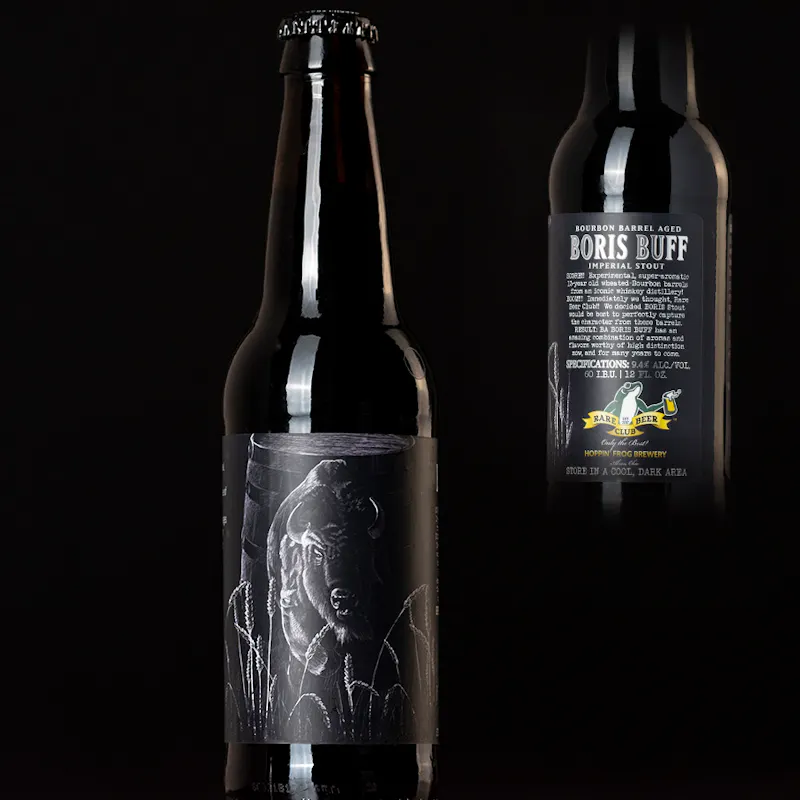 Bourbon Barrel-Aged BORIS BUFF (2018) by Hoppin' Frog Brewing Co