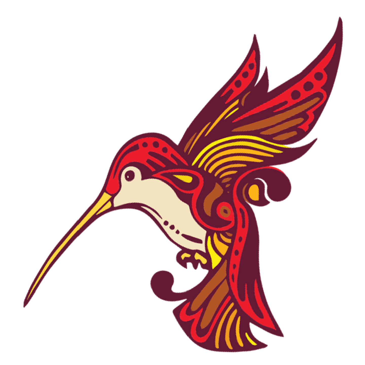 Humboldt humming bird logo red