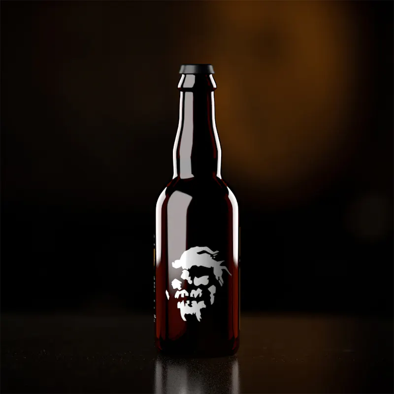 Almond, Cacao, and Vanilla Bourbon Barrel Dark Apparition Reserve by Jackie O's Brewery