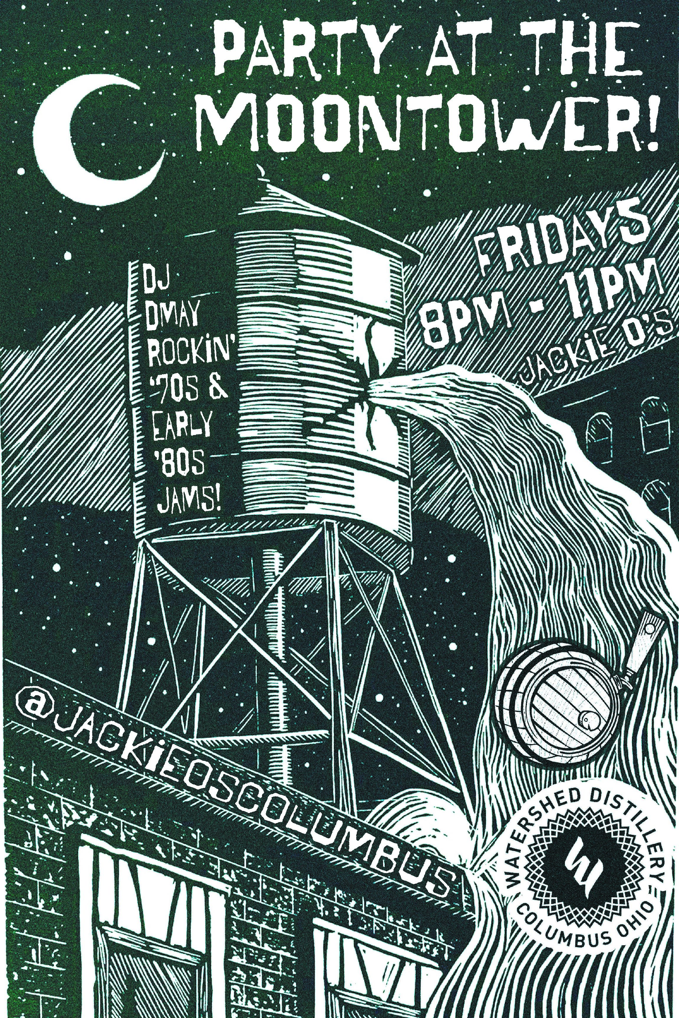Party At the Moontower – Friday DJ Series | Columbus On Fourth