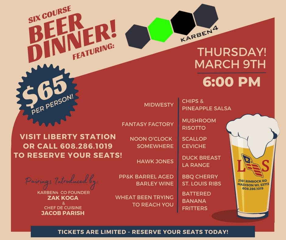 beer dinner at liberty station