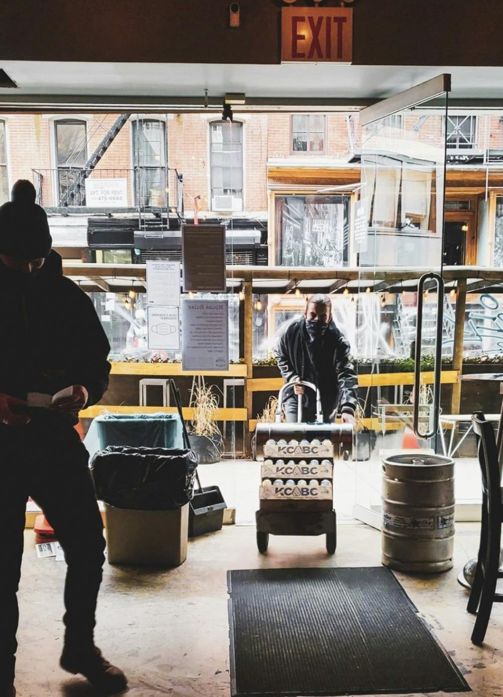 Nick Distro Cases team loading beers into vans