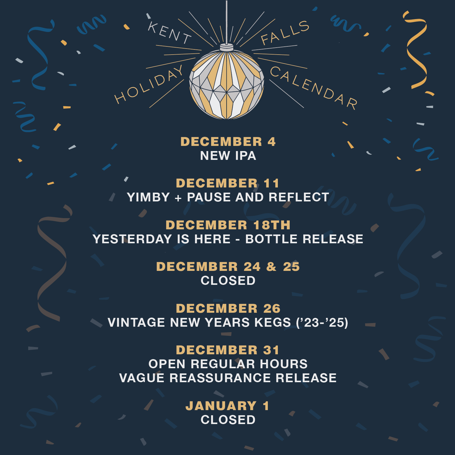 Holiday Schedule