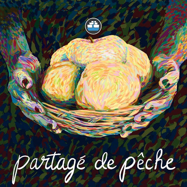 Partage-de-Peche-Bottle Artwork for Partage de Pêche beer
