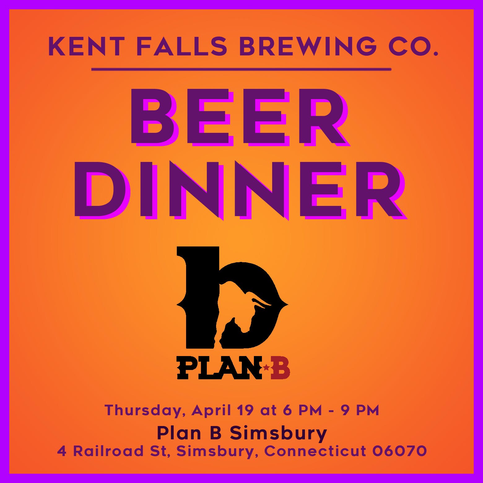 Plan B Simsbury Beer Dinner