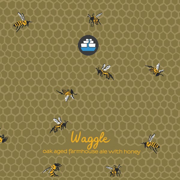Waggle-Square Artwork for Waggle beer