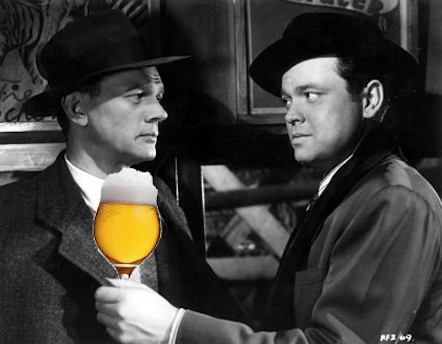 black and white still from the movie, The Third Man